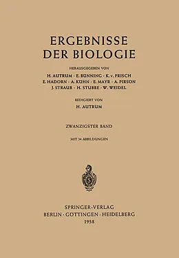 E-Book (pdf) Ergebnisse der Biologie von H. Autrum, E. Bünning, K. v. Frisch