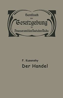 Kartonierter Einband Handel und Gewerbe von F. Lusensky