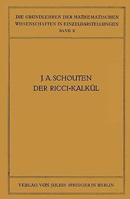 E-Book (pdf) Der Ricci-Kalkül von J. A. Schouten