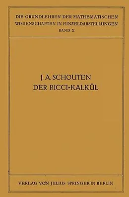 E-Book (pdf) Der Ricci-Kalkül von J. A. Schouten