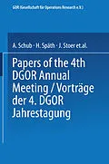 E-Book (pdf) Vorträge der Jahrestagung 1974 DGOR Papers of the Annual Meeting von 