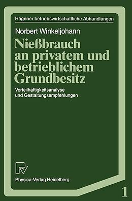 E-Book (pdf) Nießbrauch an privatem und betrieblichem Grundbesitz von Norbert Winkeljohann