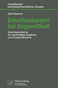 E-Book (pdf) Entscheidungen bei Ungewißheit von Ralf Diedrich