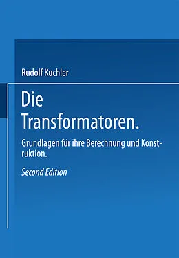 E-Book (pdf) Die Transformatoren von R. Küchler