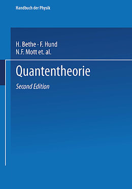 Kartonierter Einband Quantentheorie von H. Bethe, F. Hund, N.F. Mott