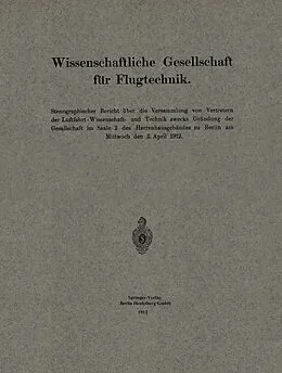 E-Book (pdf) Wissenschaftliche Gesellschaft für Flugtechnik von Gustav Schade