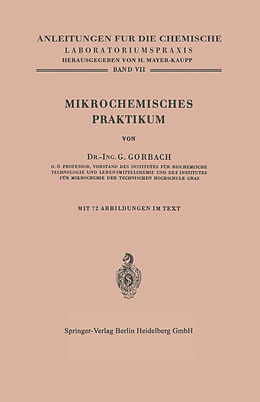 Kartonierter Einband Mikrochemisches Praktikum von Georg Gorbach