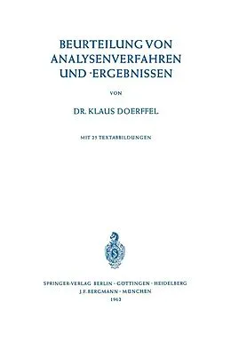 E-Book (pdf) Beurteilung von Analysenverfahren und -Ergebnissen von Klaus Doerffel
