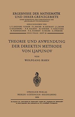E-Book (pdf) Theorie und Anwendung der direkten Methode von Ljapunov von Wolfgang Hahn