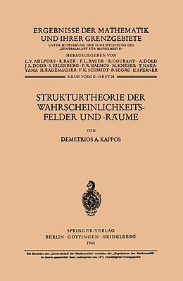 E-Book (pdf) Strukturtheorie der Wahrscheinlichkeitsfelder und -Räume von Demetrios A. Kappos