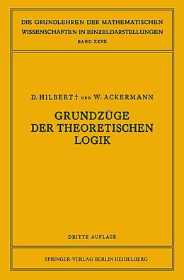 E-Book (pdf) Grundzüge der Theoretischen Logik von David Hilbert, Walter Ackermann