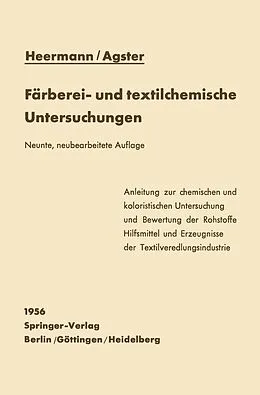 E-Book (pdf) Färberei- und textilchemische Untersuchungen von Paul Heermann, Andreas Agster