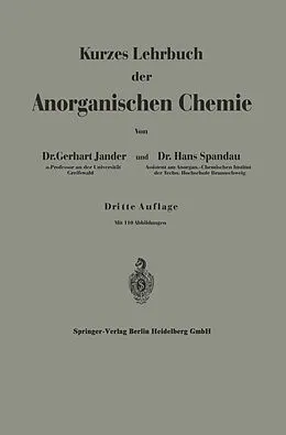 E-Book (pdf) Kurzes Lehrbuch der Anorganischen Chemie von Gerhart Jander, Hans Spandau