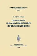 E-Book (pdf) Grundlagen und Anwendungen der Informationstheorie von Werner Meyer-Eppler