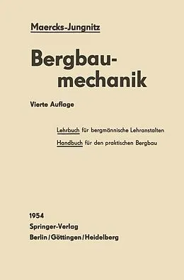 E-Book (pdf) Bergbaumechanik von Josef Maercks, Gert Jungnitz