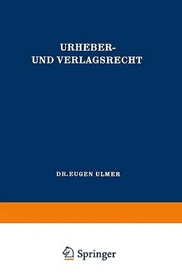 E-Book (pdf) Urheber- und Verlagsrecht von Eugen Ulmer