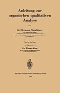 E-Book (pdf) Anleitung zur organischen qualitativen Analyse von Hermann Staudinger