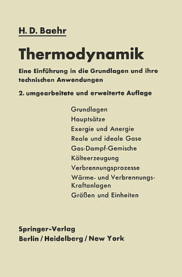 Kartonierter Einband Thermodynamik von Hans Dieter Baehr