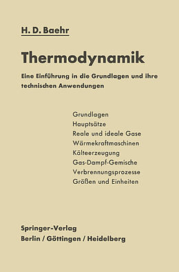 Kartonierter Einband Thermodynamik von Hans Dieter Baehr