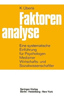 E-Book (pdf) Faktorenanalyse von K. Überla
