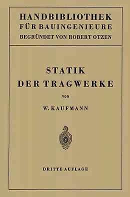 E-Book (pdf) Statik der Tragwerke von Walther Kaufmann