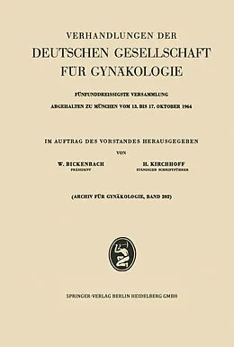 E-Book (pdf) Verhandlungen der Deutschen Gesellschaft für Gynäkologie von 