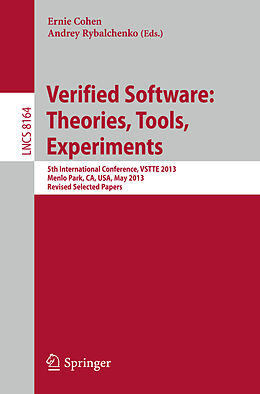 Kartonierter Einband Verified Software: Theorie, Tools, Experiments von 