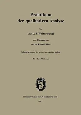 E-Book (pdf) Praktikum der qualitativen Analyse von S.W. Souci