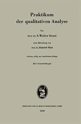 E-Book (pdf) Praktikum der qualitativen Analyse von S.W. Souci