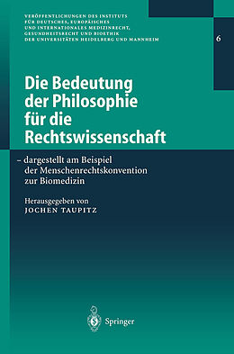 E-Book (pdf) Die Bedeutung der Philosophie für die Rechtswissenschaft von 