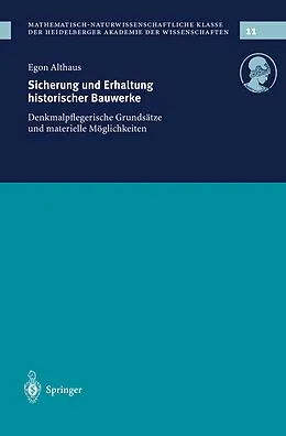 E-Book (pdf) Sicherung und Erhaltung historischer Bauwerke von E. Althaus