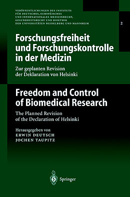E-Book (pdf) Forschungsfreiheit und Forschungskontrolle in der Medizin / Freedom and Control of Biomedical Research von 