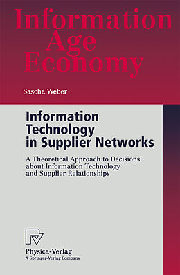 eBook (pdf) Information Technology in Supplier Networks de Sascha Weber