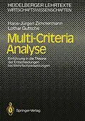 E-Book (pdf) Multi-Criteria Analyse von Hans-Jürgen Zimmermann, Lothar Gutsche