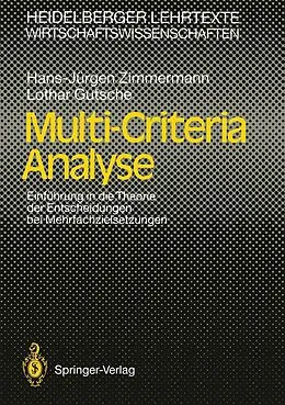 E-Book (pdf) Multi-Criteria Analyse von Hans-Jürgen Zimmermann, Lothar Gutsche