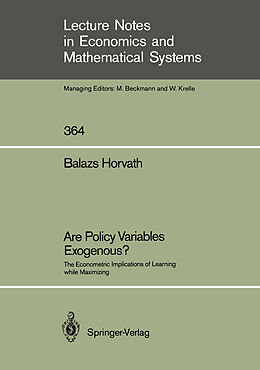 eBook (pdf) Are Policy Variables Exogenous? de Balazs Horvath