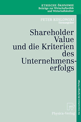 E-Book (pdf) Shareholder Value und die Kriterien des Unternehmenserfolgs von 