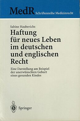E-Book (pdf) Haftung für neues Leben im deutschen und englischen Recht von Sabine Hauberichs