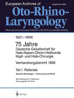 E-Book (pdf) Verhandlungsbericht 1996 der Deutschen Gesellschaft für Hals-Nasen-Ohren-Heilkunde, Kopf- und Hals-Chirurgie von 