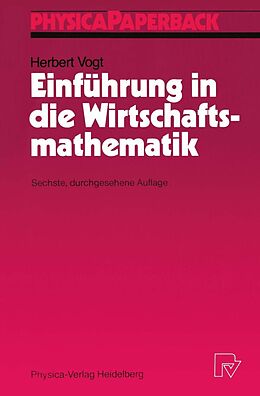 E-Book (pdf) Einführung in die Wirtschaftsmathematik von Herbert Vogt