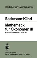 E-Book (pdf) Mathematik für Ökonomen III von M. J. Beckmann, H. P. Künzi