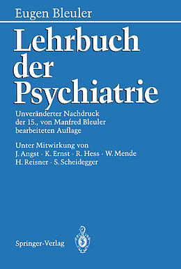 Kartonierter Einband Lehrbuch der Psychiatrie von Eugen Bleuler