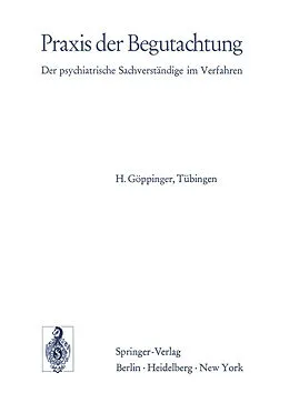E-Book (pdf) Praxis der Begutachtung von H. Göppinger