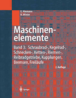 Kartonierter Einband Maschinenelemente von Gustav Niemann, Burkhard Neumann, Hans Winter