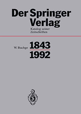 Kartonierter Einband Der Springer-Verlag von 