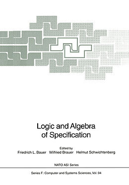 Couverture cartonnée Logic and Algebra of Specification de 