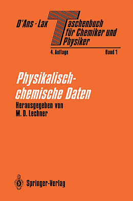 Kartonierter Einband Taschenbuch für Chemiker und Physiker von W. Heiland, P. Hertel, S. Jovanovic