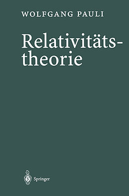 Kartonierter Einband Relativitätstheorie von Wolfgang Pauli