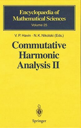 Kartonierter Einband Commutative Harmonic Analysis II von 