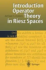 Kartonierter Einband Introduction to Operator Theory in Riesz Spaces von Adriaan C. Zaanen